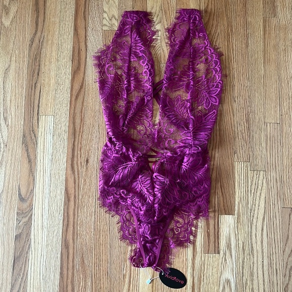 Ladies Purple One-piece Lingerie - Picture 1 of 5